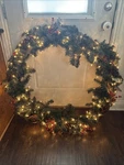 Martha Stewart Living 48 Pre Lit Hawkins Pine Wreath 200 Clear Mini Lights. Fixed Price $160.00.