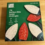 Home Accents 24 Red/warm White C9 Led Lights Faceted New. Fixed Price $17.00.