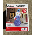 Airflowz Inflatable Snowman Tipping Hat 7 Ft Christmas Yard Decor White Blue Red. Fixed Price $30.00.