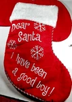 Kurt S. Adler Monogrammed Stocking, 16 Inches, Red & White. Fixed Price $11.99.