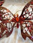 Wired & Gold Sequin Jeweled Butterfly Clip On Christmas Ornament. Fixed Price $15.00.