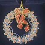 Beacon Design Patriotic Wreath Ornament Chemart Christmas Tree Decor Usa Flag. Fixed Price $14.99.