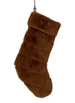 Threshold Studio Mc Gee 20" Faux Fur Christmas Stocking Brown Plush. Fixed Price $22.99.