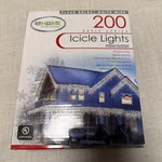 200 Christmas Icicle Lights Indoor/outdoor Clear White Wire Holiday 18 Ft. Fixed Price $12.99.