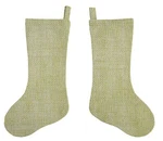 Faux Burlap Christmas Stocking (8 Colors Available). Fixed Price $25.00.