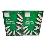 Pack Home Accents Holiday 100CT Warm White Led Mini String Lights 28FT 10IN. Fixed Price $17.99.