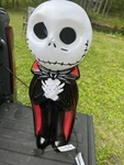Disney Jack Skellington Nightmare Before Christmas Gemmy Lighted Blow Mold 24". Fixed Price $50.00.