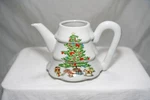 Vintage Christmas Tree Teapot Fine China Holiday Hostess. Fixed Price $19.99.