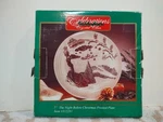 Vintage Celebrations Crystal Clear Santa's Sleigh 7" Plate. New Box. Rare. Fixed Price $12.40.