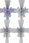 Grey Christmas Door Bow 20" Led Lights Holiday Home Xmas Gift Decoration. Fixed Price $25.81.