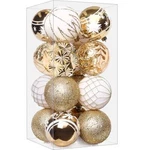 Festivebliss 16 Pcs Hanging Ornaments, 3.15-INCH Christmas Balls Gold & White. Fixed Price $32.26.