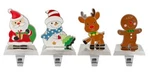 Northlight Set Of 4 Christmas Figures Stocking Holders With Silver Base. Fixed Price $69.95.