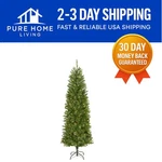 Beautiful 6.5 Ft Pre-lit Slim Fir Christmas Tree Perfect Holiday Centerpiece. Fixed Price $259.03.