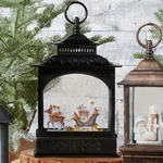 Raz Imports 11" Christmas Animals Santa Sleigh Lighted Water Lamp Lantern Globe. Fixed Price $59.99.