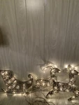 Indoor/outdoor Reindeer Sled Lighted Silver Living Solution Christmas 36 High. Fixed Price $31.99.