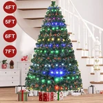 Fiber Optic Led Christmas Tree With Prelit Lights 4/5/6/7FT Holiday Xmas Decor. Fixed Price $83.99.