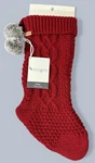 Koolaburra By Ugg Elista Cable Knit Christmas Stocking Redwood Pom 21. Fixed Price $39.87.
