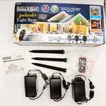 Holiday Brilliant Spectacular Light Show 3 Satellites 1 Remote Stakes 0477657. Fixed Price $59.95.
