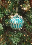 Wizardi Blue Ice Glass Ball Christmas Ornament F07M7-16(LH76-23047). Fixed Price $14.93.