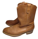 Hi-test Brown Leather Tall Biker Riding Boots SZ-11-11. Fixed Price $85.00.