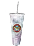 Wonder Woman Diamond Cup Straw. 20OZ Insulated Tumbler New Spoontiques Comics. Fixed Price $19.99.