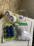Small Cristmas Lot 3 Snowman Frosted Glass Ornaments 6 Blue Jingle Bells & More. Fixed Price $9.00.