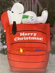 Gemmy 4.5 Foot Snoopy Doghouse Merry Christmas Inflatable Led. Nib. 286-1731. Fixed Price $99.99.