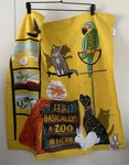 Primitive By Kathy Pbk Tea Towel Basically Zoo In Here Animal Lover Nwt. Fixed Price $18.00.