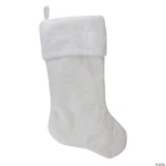 Northlight 22" Led White Iridescent Glitter Snowflake Christmas Stocking. Fixed Price $33.00.