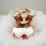Kurt Adler Santa & Reindeer Mantel Stocking Holder 4-3/4 Tall. Fixed Price $19.99.