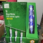 Home Accents Lightshow 7 Ft 8 Motion White / Blue Led Christmas Icicle. Fixed Price $28.99.
