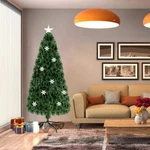 Fiber Optic 6' Pvc Artificial Christmas Tree Led Lights Metal Stand. Fixed Price $69.00.