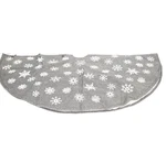 Snowflake Burlap Sparkle Grey Christmas Tree Skirt 59" Padded Vhc Brands. Fixed Price $16.21.