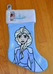 Disney Frozen Ii Elsa Christmas Stocking Blue 17" Crown Snowflakes Grupo Ruz Nwt. Fixed Price $10.00.