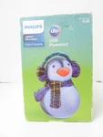 Philips Led Christmas Snowman Penguin Light Black Hat And Scarf Usb Power Tested. Fixed Price $13.88.