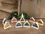 Vintage Christmas Tree Light Covers Alpine Village Set Of 9 - Only. Fixed Price $29.99.