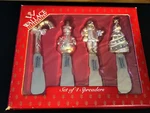 Wallace Silversmiths Set Of 4 Christmas Spreaders-silver Plated New In Box. Fixed Price $9.00.