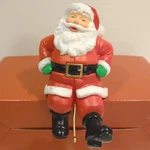 Hallmark Santa Claus Stocking Hanger Holder 1988 Christmas Holiday Euc. Fixed Price $14.99.