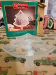 Celebrations Crystal Clear 7.5 Frosted Christmas Tree Plate. Fixed Price $9.34.