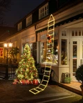 Led Christmas Lights - 10FT Decorative Ladder With Santa Claus. Fixed Price $47.99.