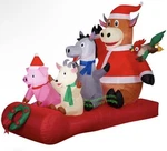 New Box 8.5' Gemmy Airblown Inflatable Christmas Farm Animal Sledding Scene. Fixed Price $179.00.