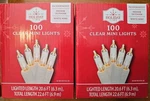 Lot 2 Holiday Time 100 Clear Mini Lights White Wire For Christmas Weddings Party. Fixed Price $17.75.
