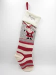 Pottery Barn Kids Fair Isle Knit Christmas Stocking Santa 26" Mono Papa #100B. Fixed Price $23.07.