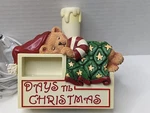 Avon Christmas Countdown With Lamp, Nightlight Sleeping Teddy Bear Vintage 2008. Fixed Price $22.00.