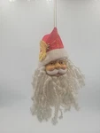 Christmas House Santa Head Ornament White Plastic Face Beard Tree Decoration. Fixed Price $5.95.
