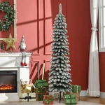 6' Unlit Snow-flocked Artificial Christmas Tree Holiday Decoration With 395 Tips. Fixed Price $65.99.
