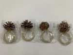 Pottery Barn Pinecone Napkin Rings S/4 #F216. Fixed Price $38.77.