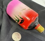 Asian Lantern Pink Figural Bulb Japan Milk Glass C9 Christmas Lamp LS33. Fixed Price $24.00.
