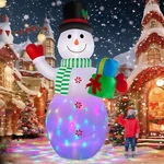 Giant 12FT Inflatable Snowman With Colorful Led Lights For Christmas Decor. Fixed Price $89.99.