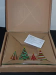 New The Pampered Chef 2807 Holiday Serving Glass Plate 12 X Christmas Trees. Fixed Price $14.97.